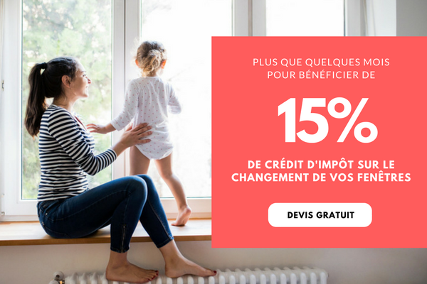 Plus qu'un mois pour bénéficier de 30% de crédit d'impôt sur le changement de vos fenêtres